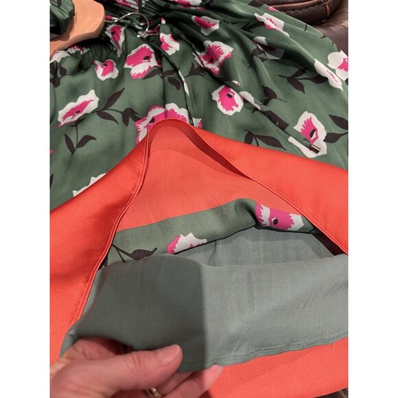 Anthropologie Mireille Pleated Floral Dress Small Colorful Capsule Minimalist - Picture 9 of 13